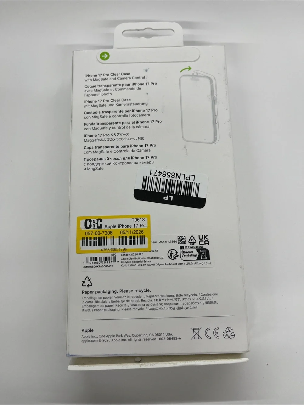 NEW Apple iPhone 17 Pro Clear Case with MagSafe